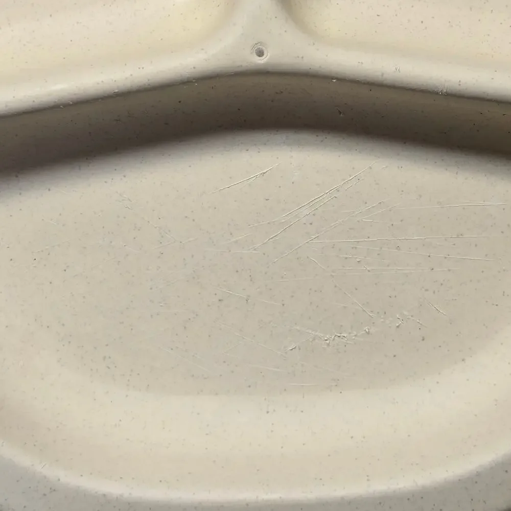 Vintage Rubbermaid Microwave Heatables Cookware Divided Plate Microwavable Dish